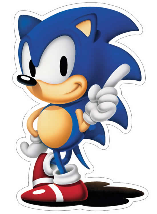 Desenho do Sonic colorido