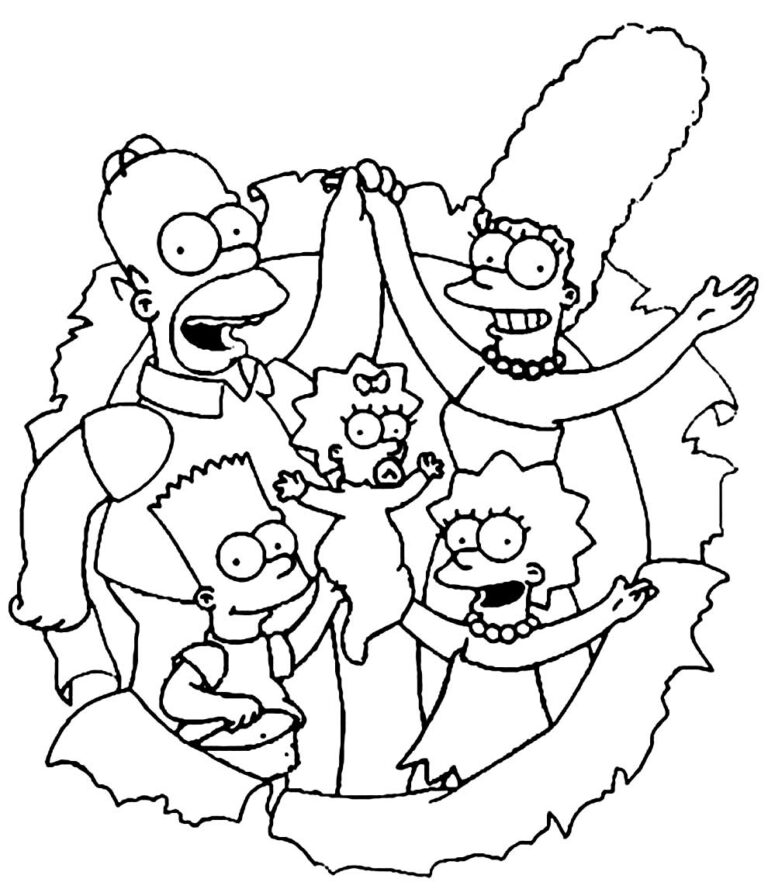 50+ Desenhos de Simpsons para imprimir e colorir - Dicas Práticas