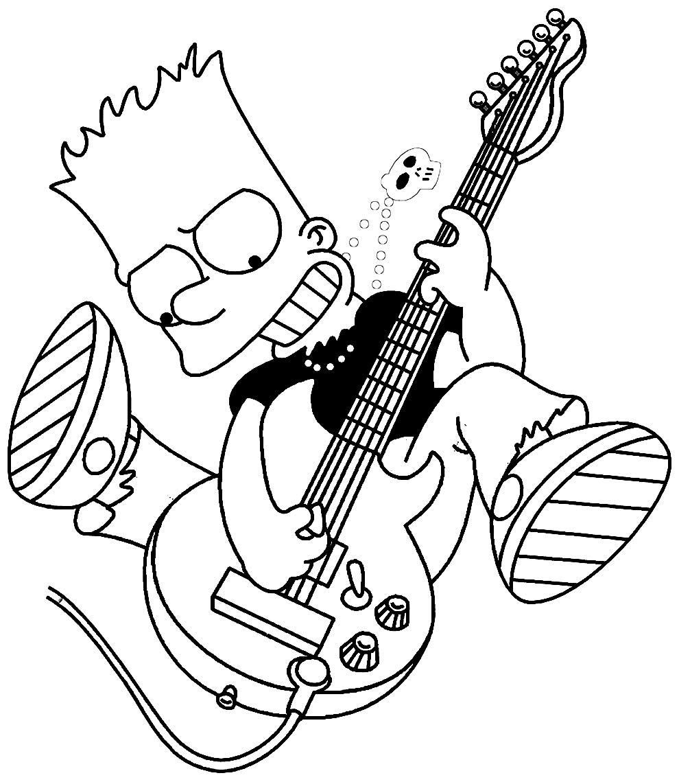 Desenho para pintar dos Simpsons