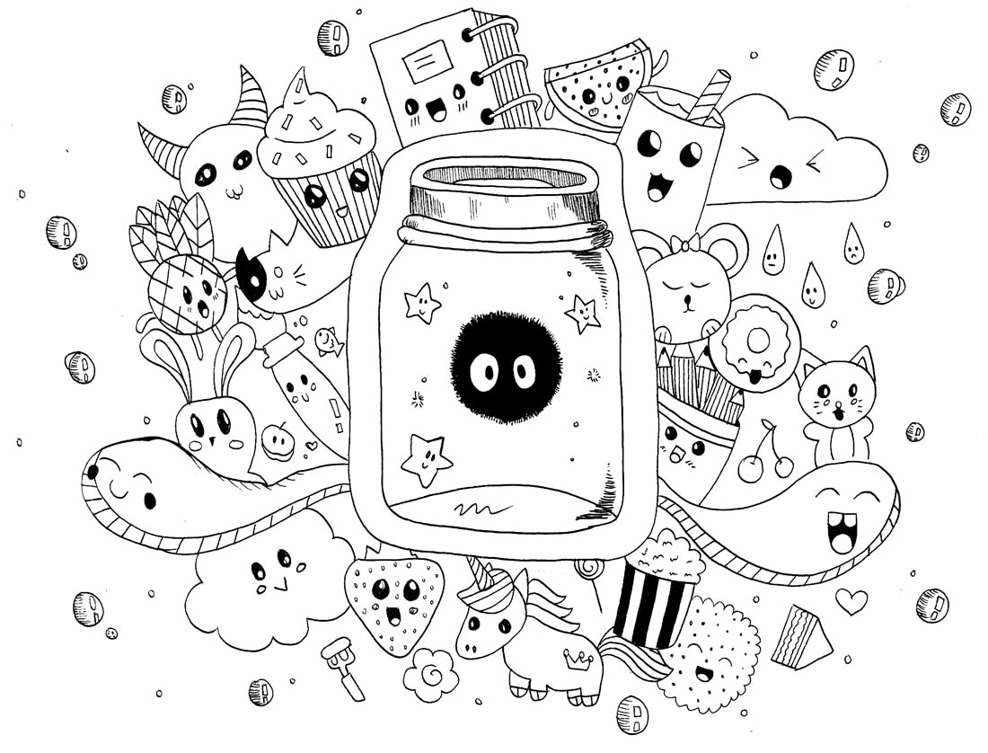 50+ Desenhos de Kawaii para colorir - Dicas Práticas