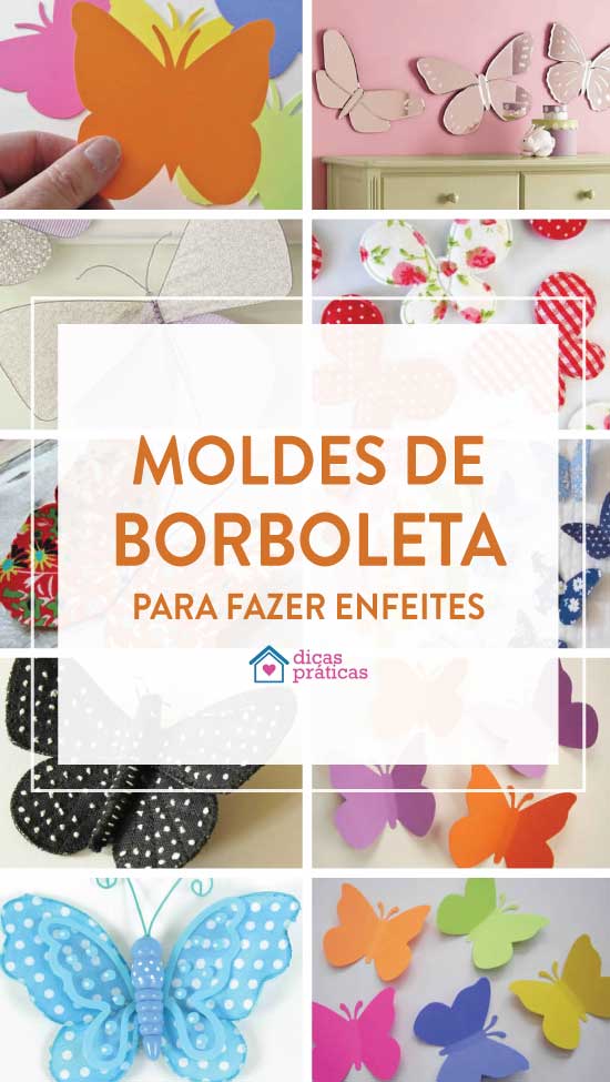 Molde de borboleta: 30 modelos lindos