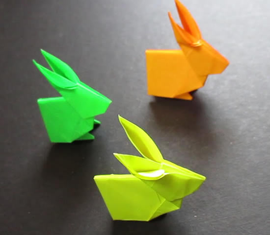 Coelhinho de papel com origami