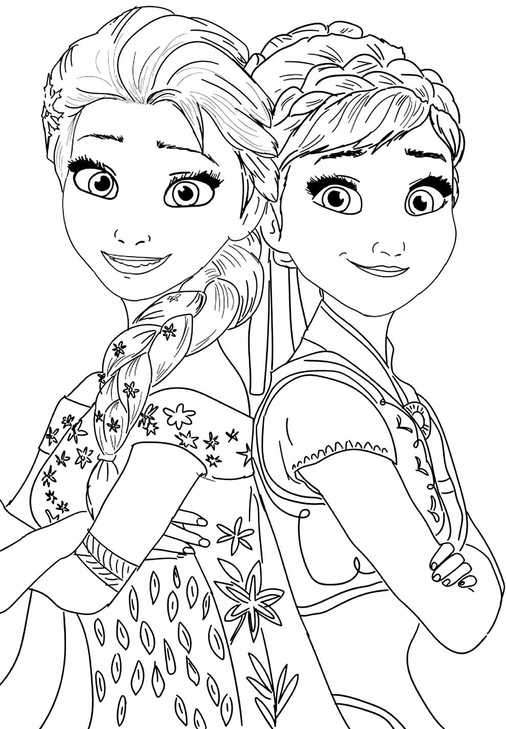 Desenho para colorir da Frozen