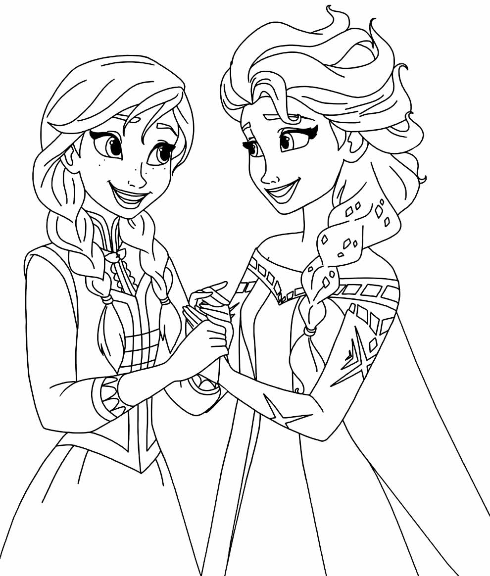 Desenho para pintar da Frozen