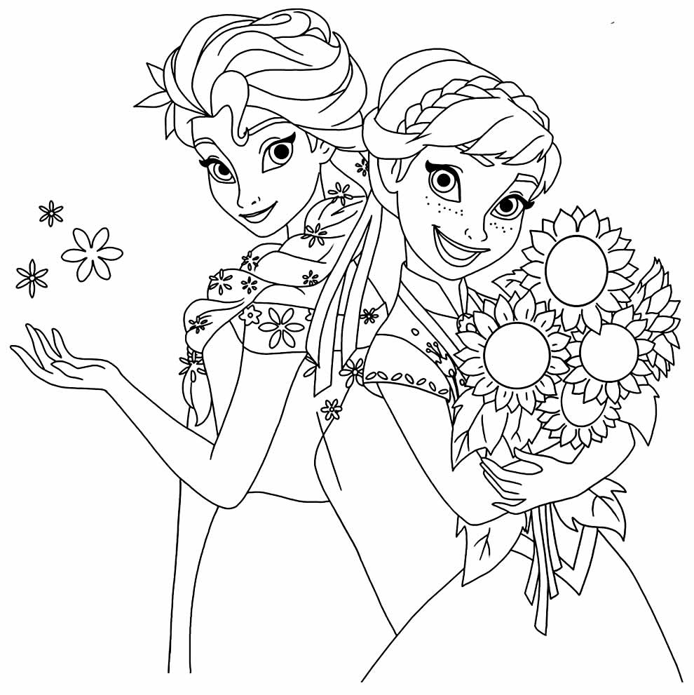 Desenho para pintar da Frozen