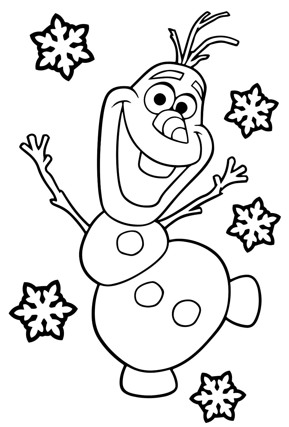 Desenho de Olaf para colorir