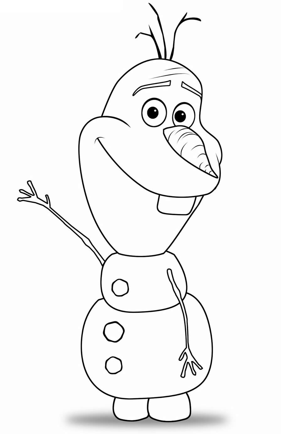 Desenho de Olaf para pintar