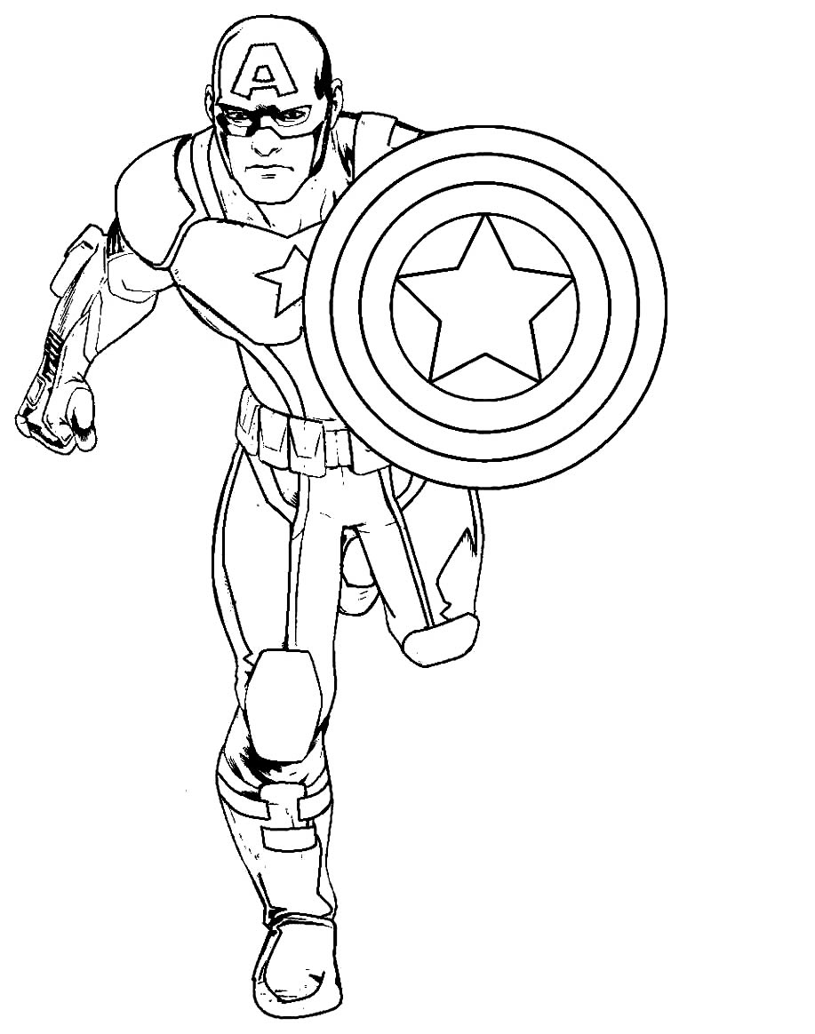 Desenho para colorir do Capitão América