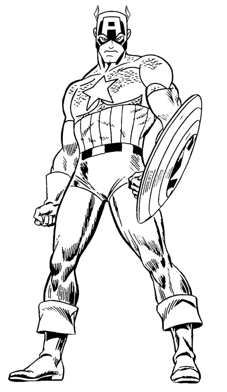50+ Desenhos para colorir de Capitão América - Dicas Práticas