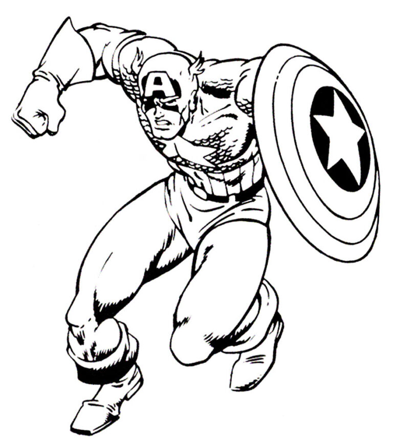 50+ Desenhos para colorir de Capitão América - Dicas Práticas