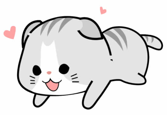 Desenho de gatinho kawaii