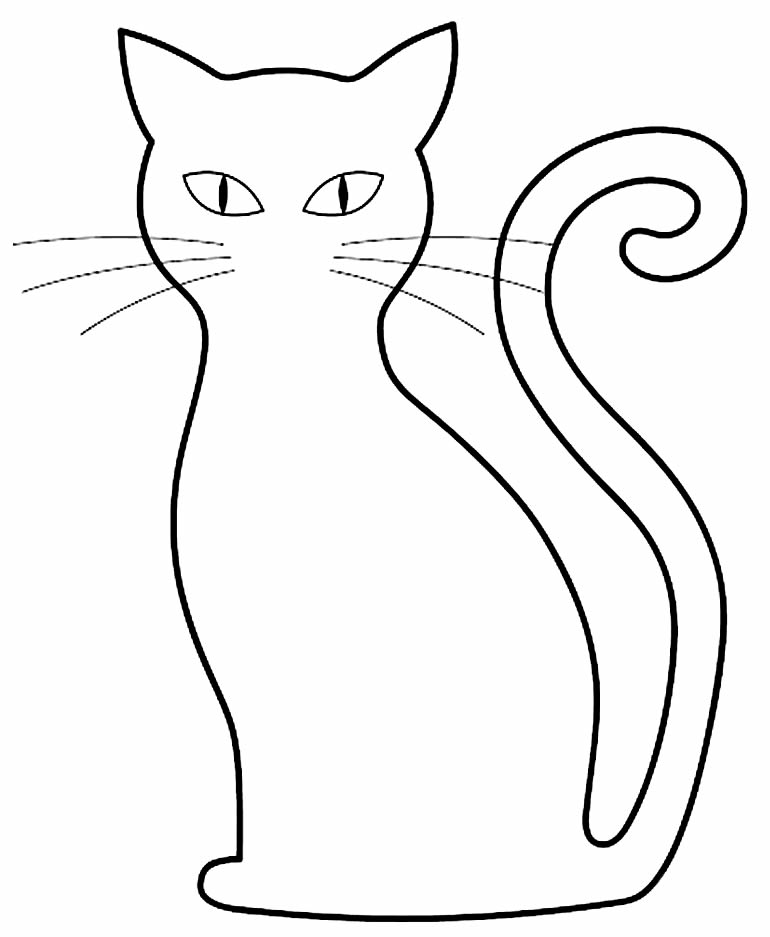 Desenho de gato legal para colorir