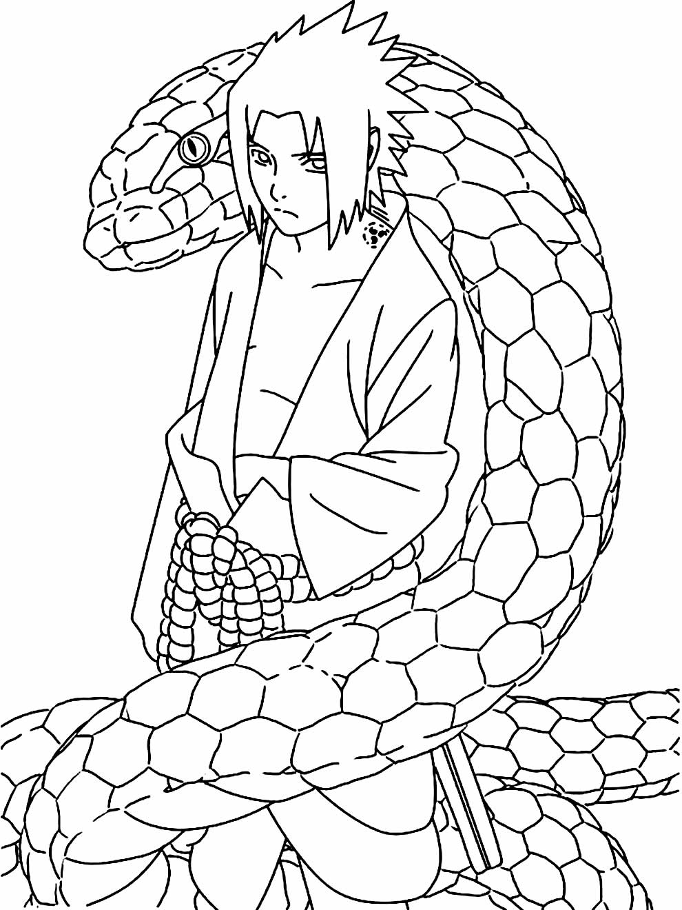 Sasuke para colorir e imprimir