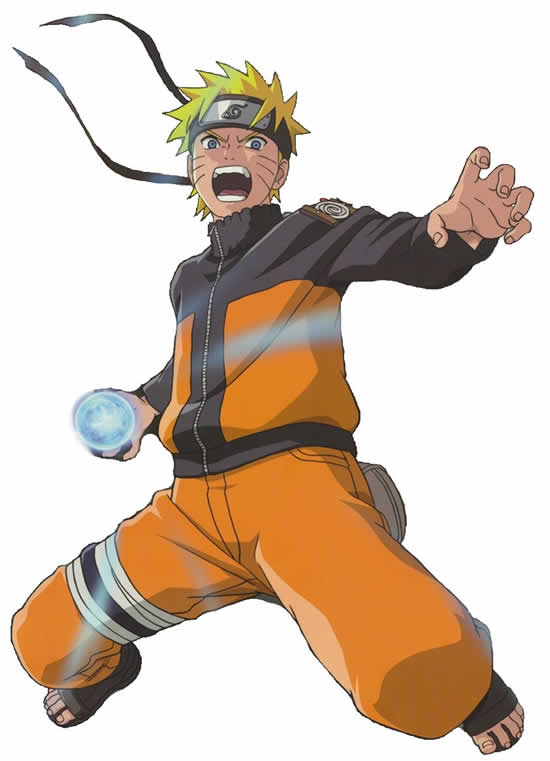 Desenho colorido do Naruto