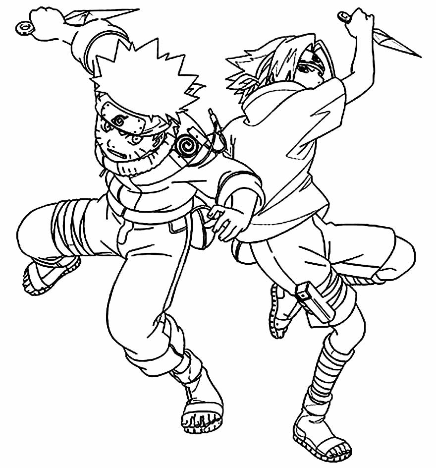 Naruto e Sasuki - Naruto - Just Color Crianças : Páginas para colorir para  crianças