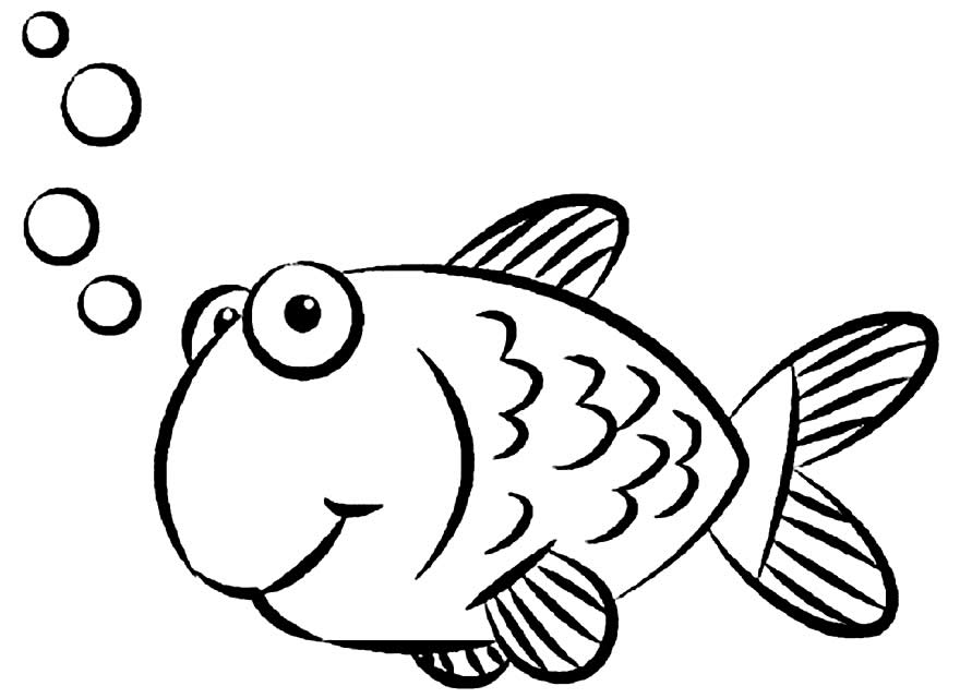 Desenho de peixinhos para colorir