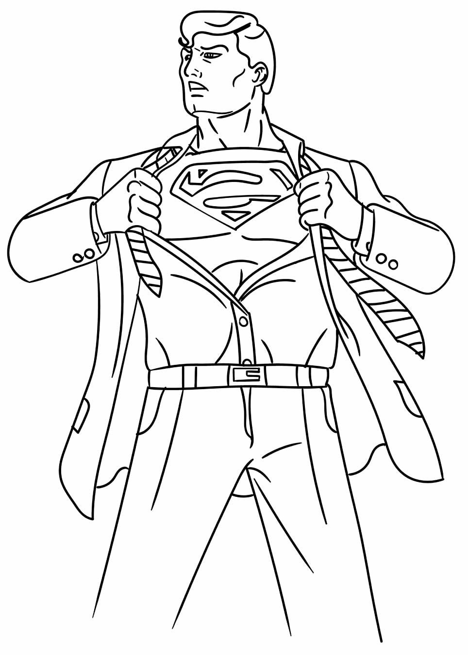 Desenho do Super Homem para colorir