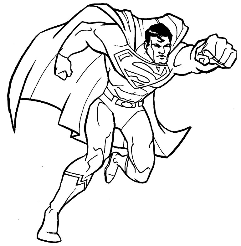 Desenho do Super-Homem para pintar