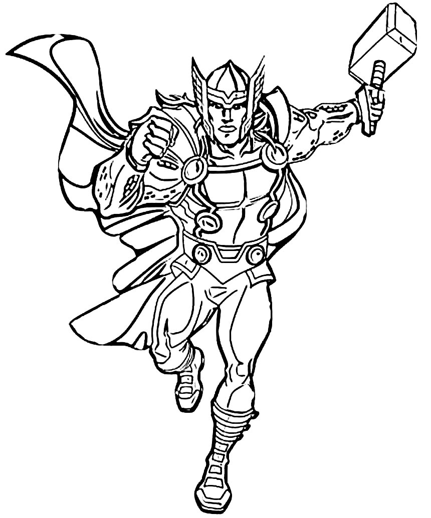 Desenho de Thor para colorir