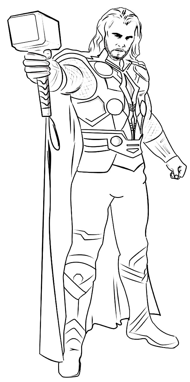 Desenho de Thor para colorir