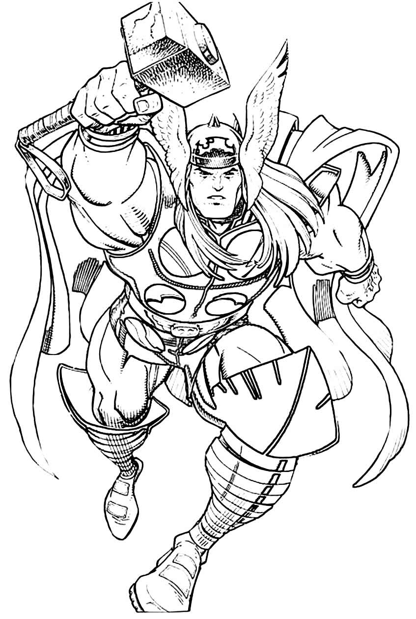 Desenho de Thor para colorir