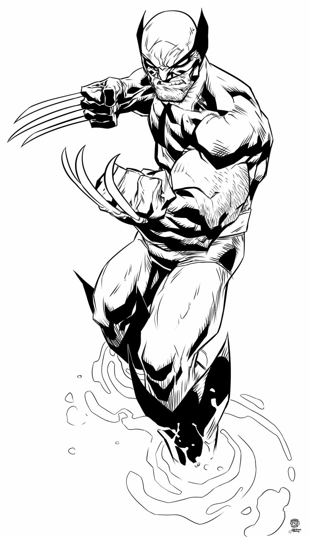 Desenho para pintar de Wolverine
