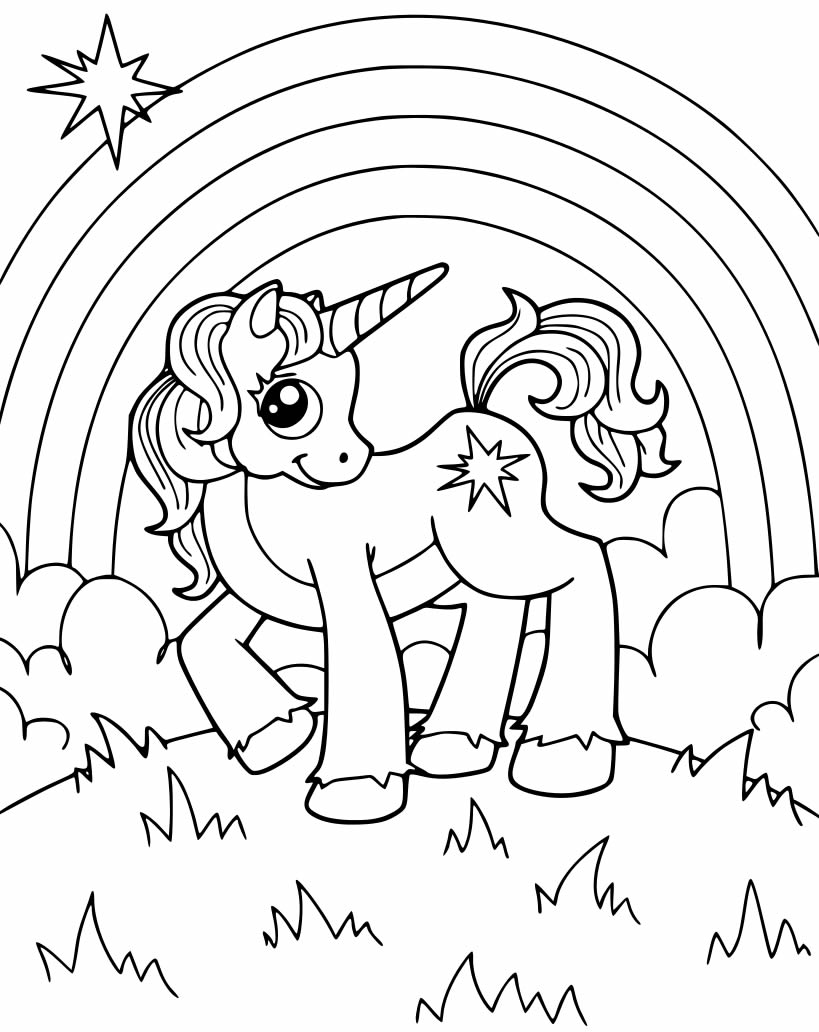 Desenho De Arco Iris Para Imprimir E Colorir Lol Unicornio Colorido