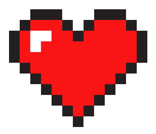 Coração de pixel