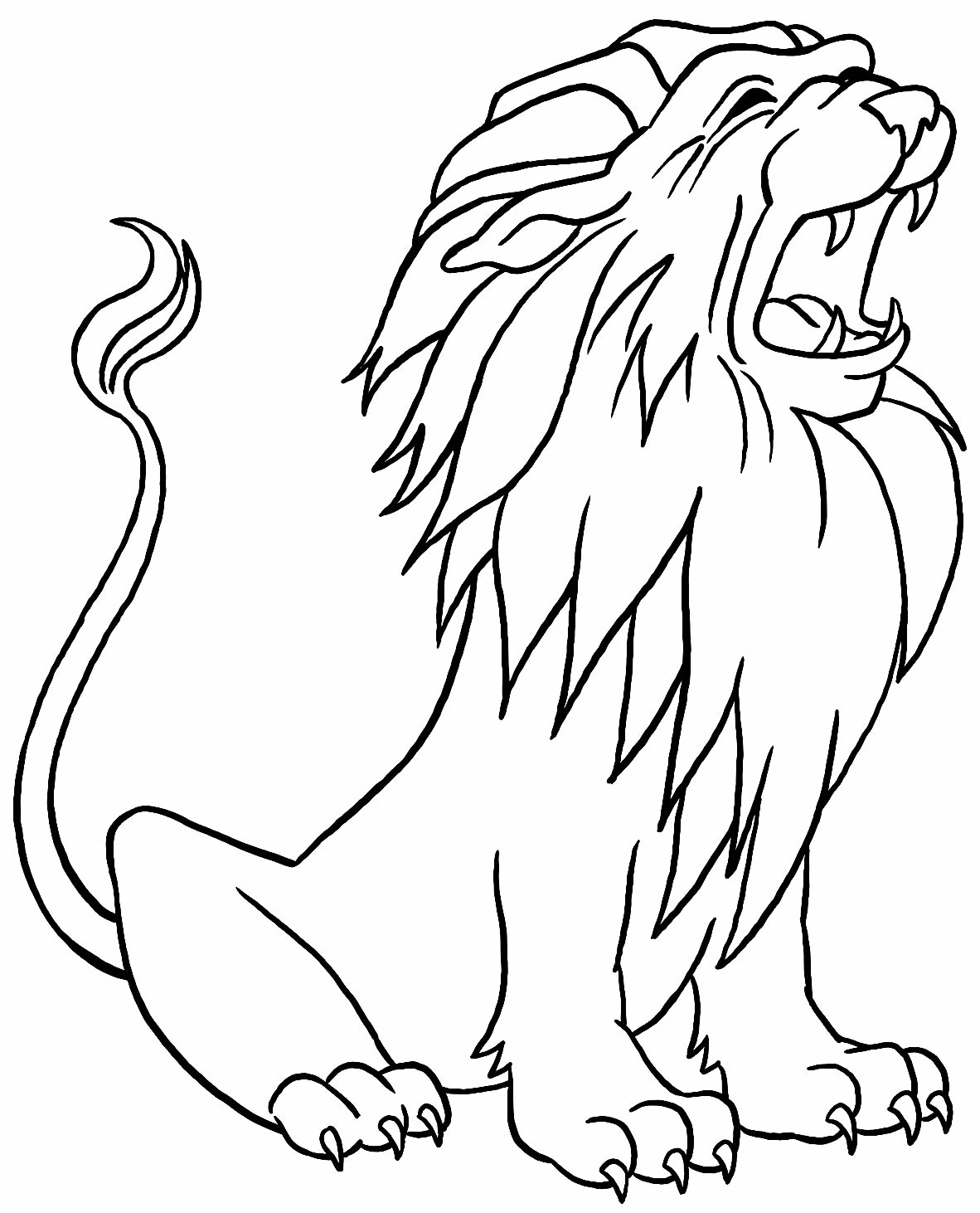 Desenho de leão para pintar
