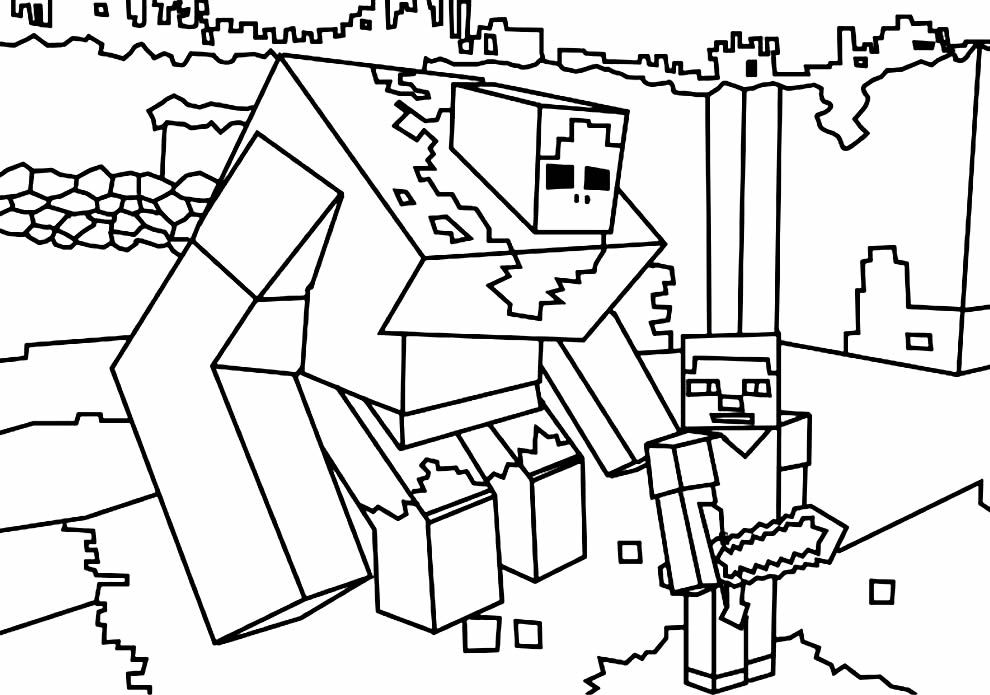 Imagem para pintar de Minecraft