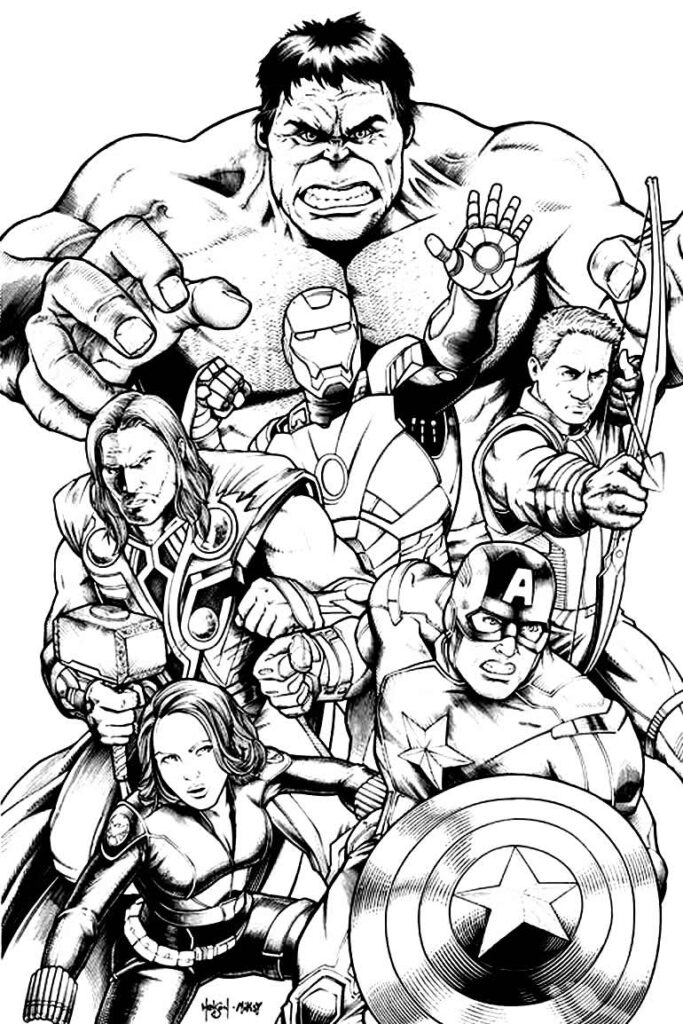 30+ Desenhos para colorir dos Vingadores Dicas Práticas