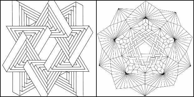 Desenhos geométricos para colorir
