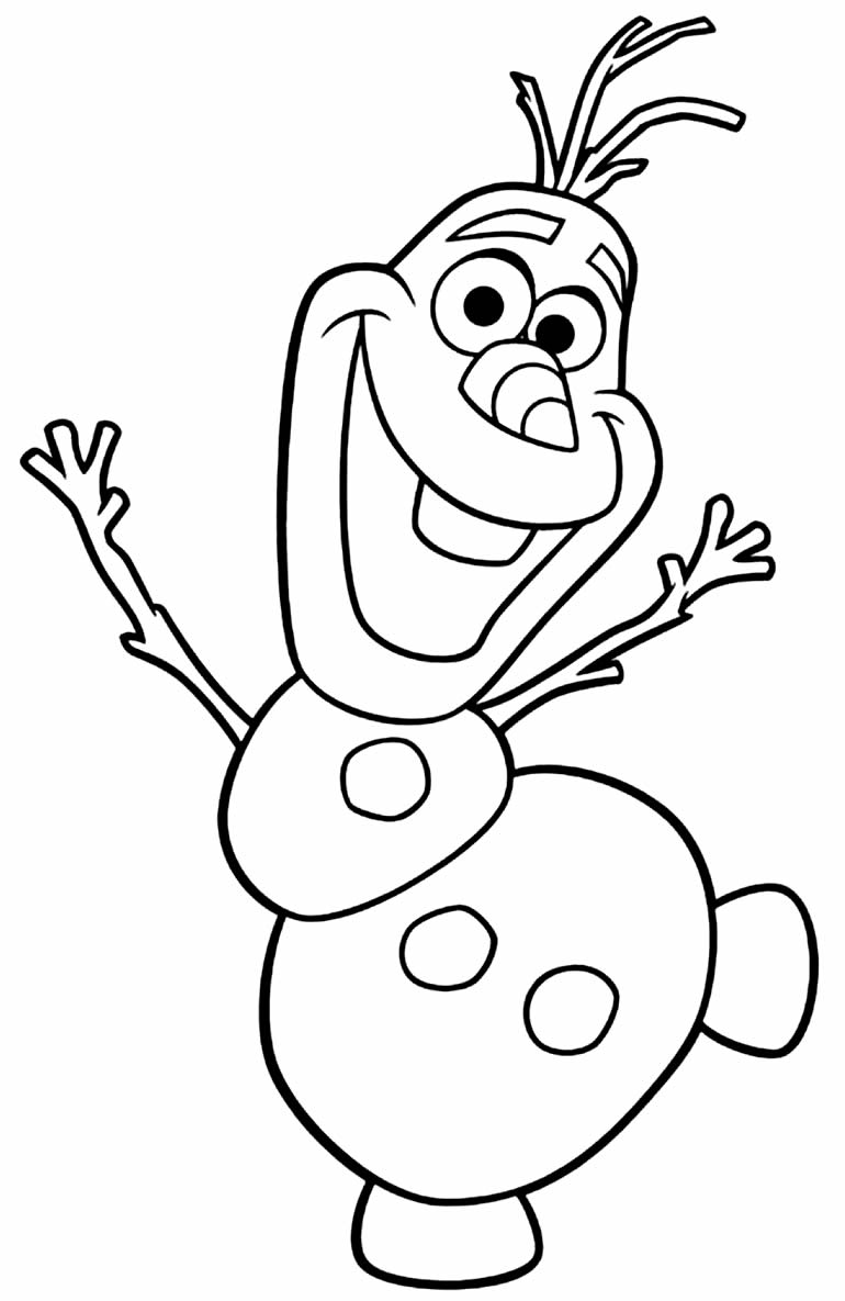 Desenho do Olaf para colorir