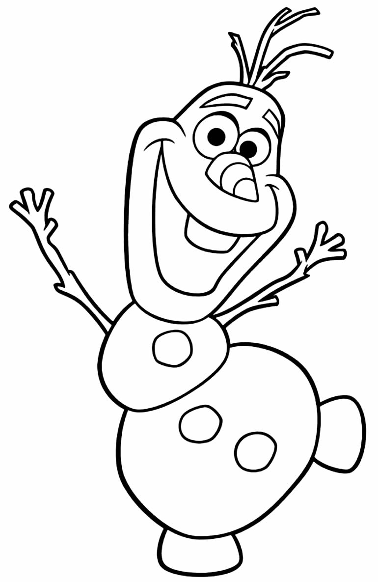 Desenho do Olaf para colorir