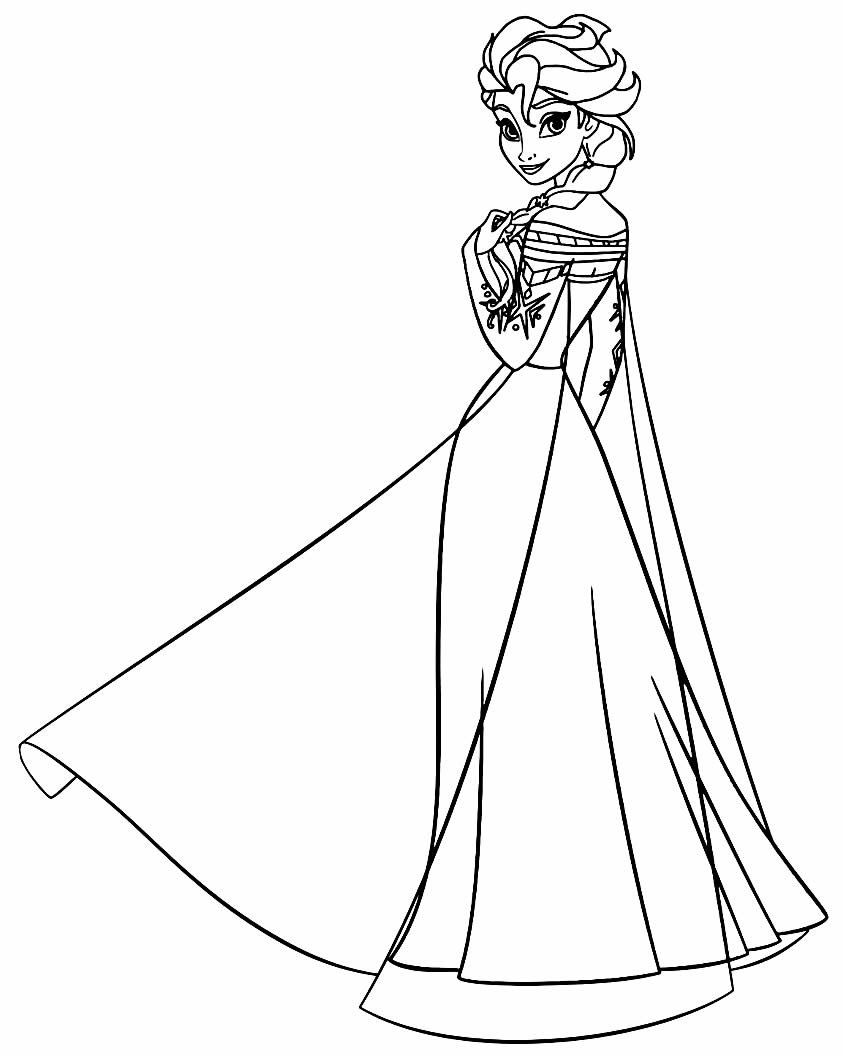 Desenho da Frozen para colorir