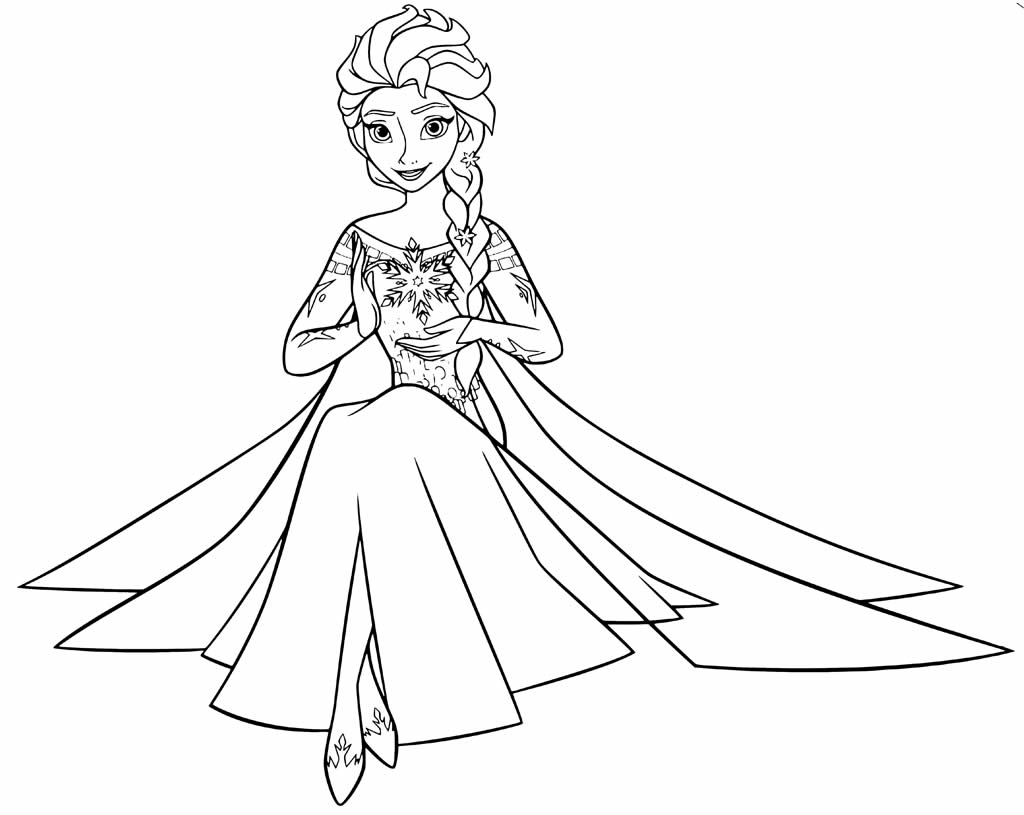 Desenho da Frozen para colorir