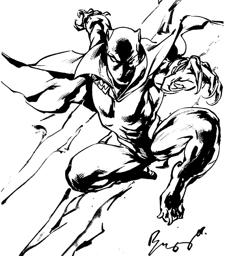 Desenho do Pantera Negra