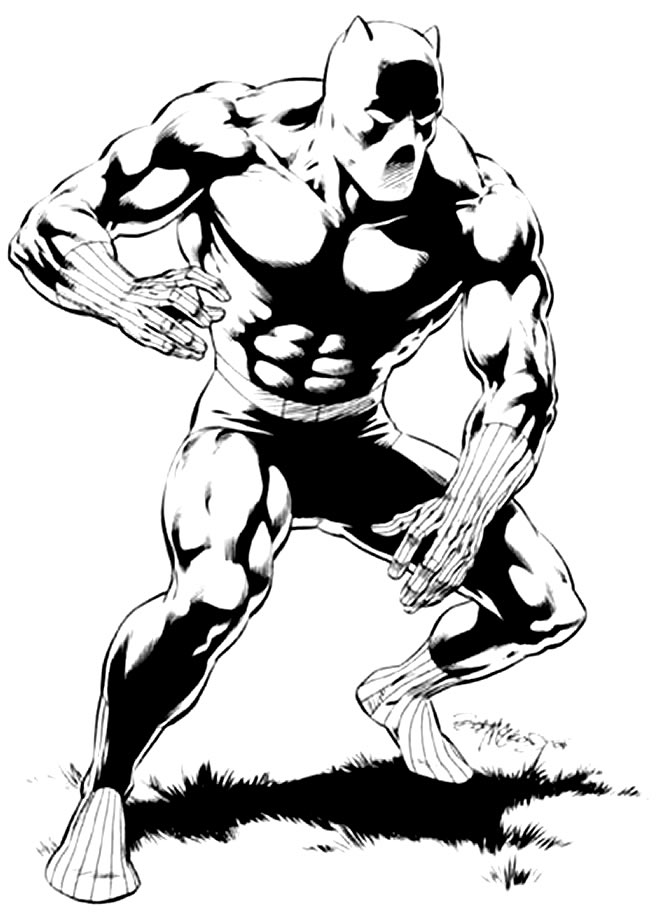 Desenho do Pantera Negra