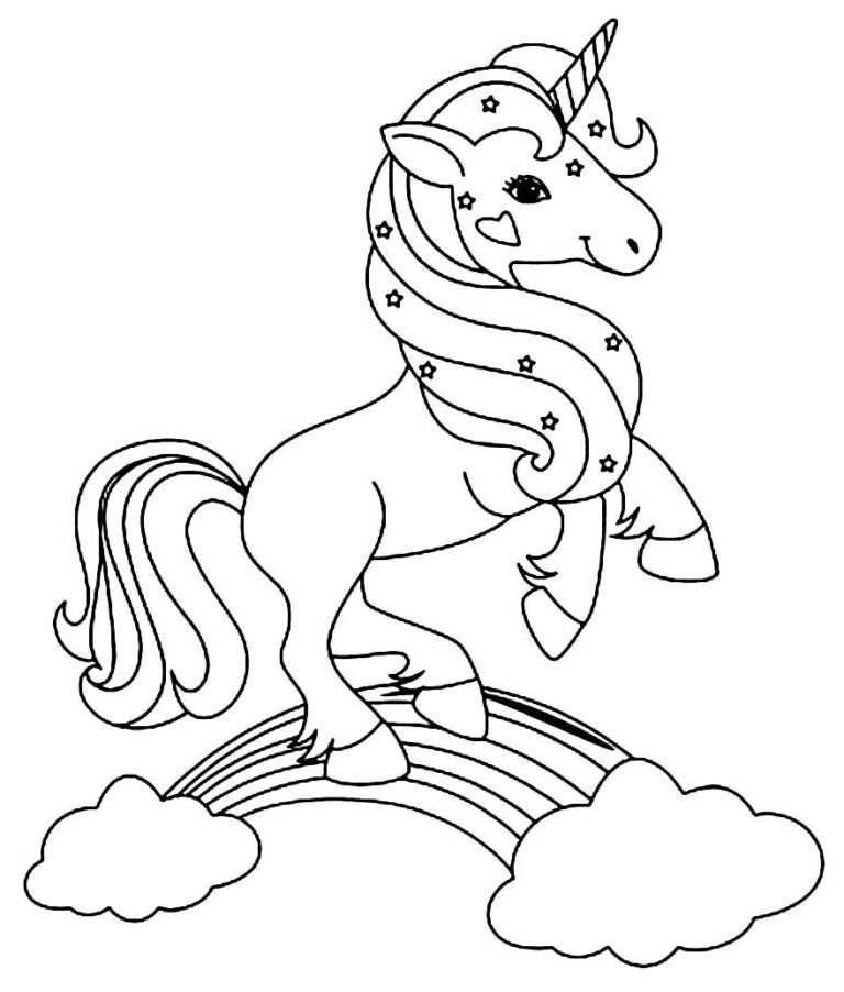 50+ Desenhos de Unicórnio e Arco-íris para colorir - Dicas Práticas