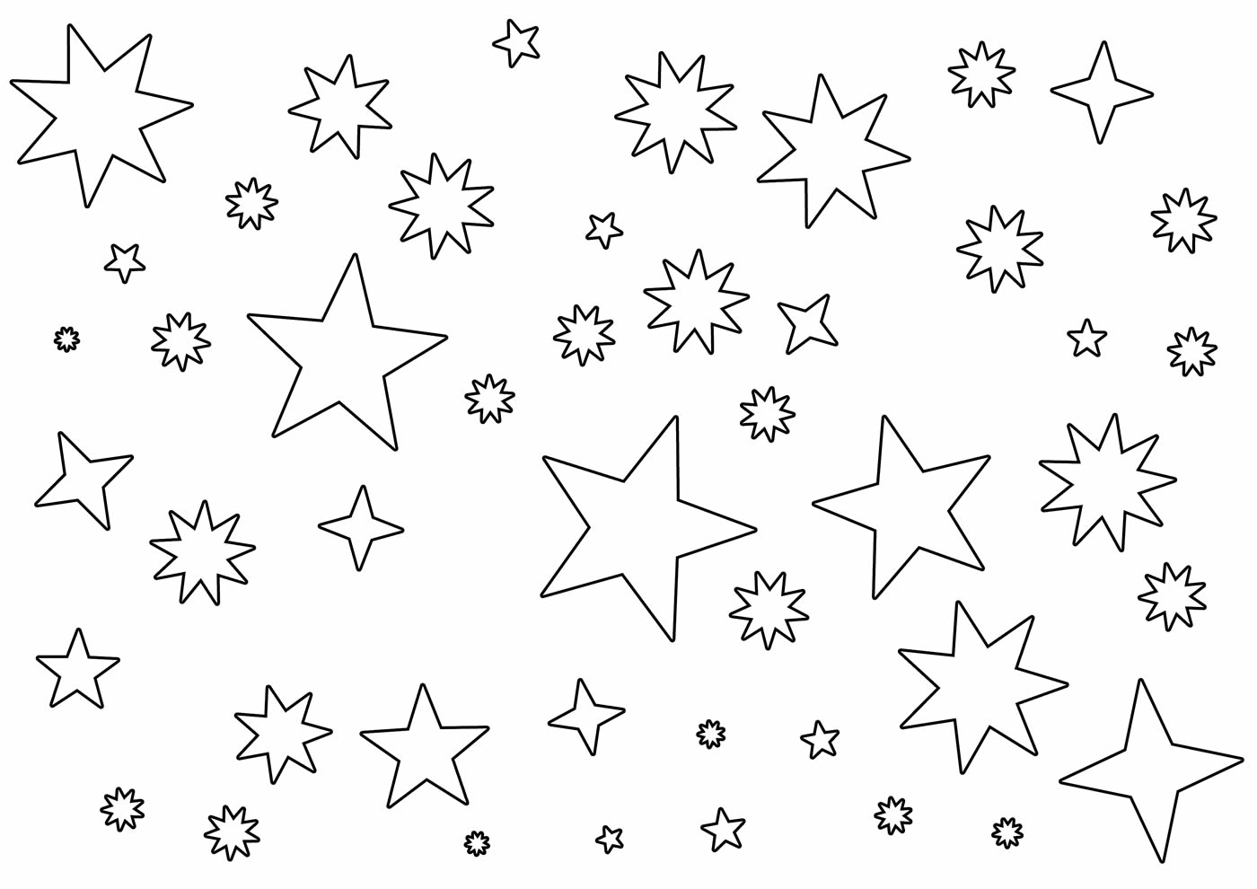 Moldes de estrelinhas