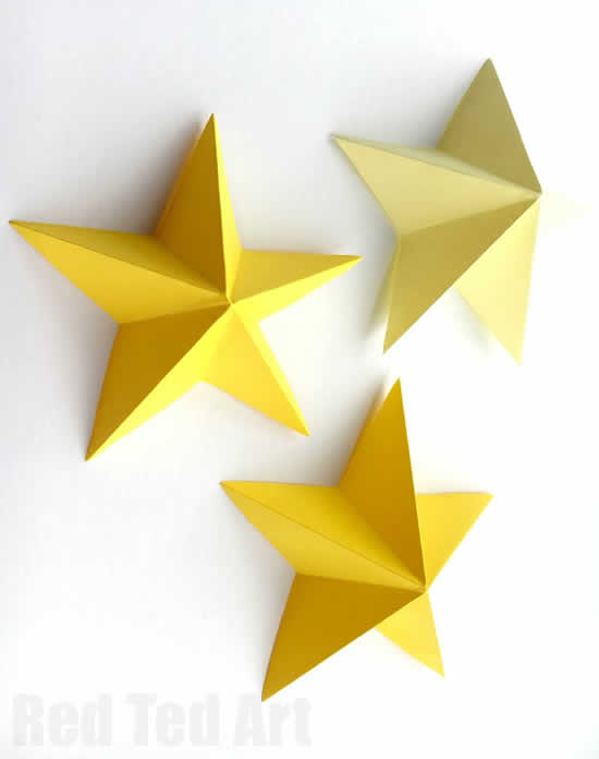 Estrelinha de papel 3D