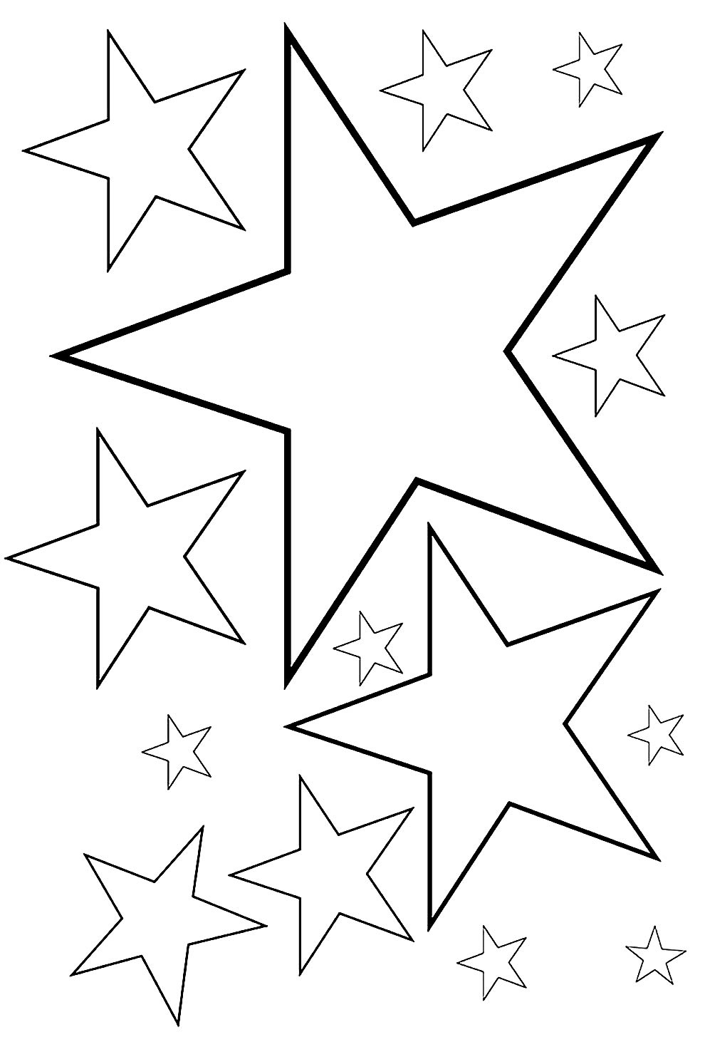 Moldes de estrelas para imprimir