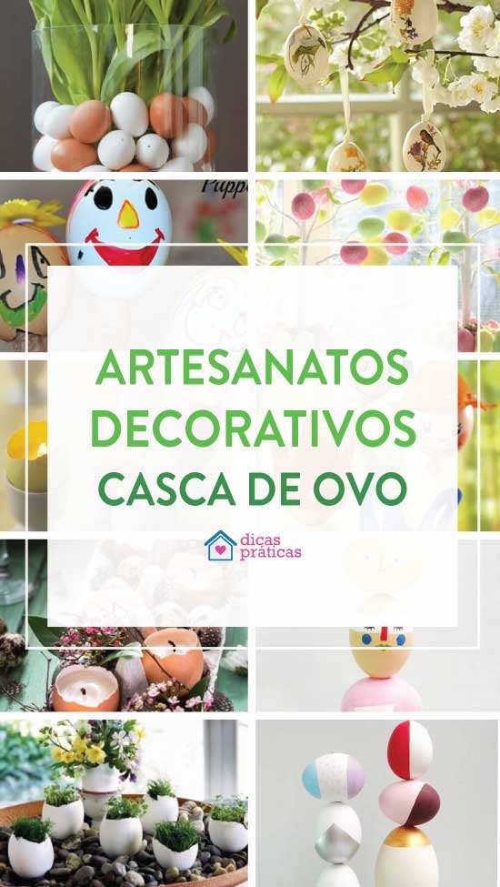 Artesanatos lindos com cascas de ovos