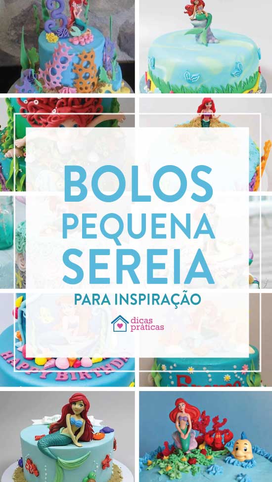 20 ideias de Bolo da Pequena Sereia