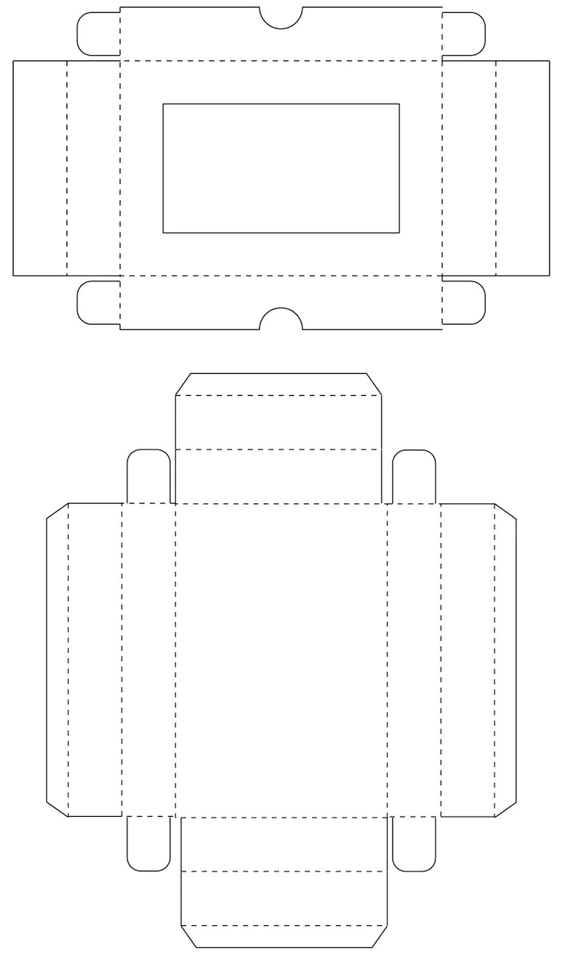 Molde de caixinha de papel