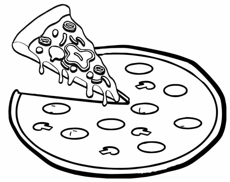 50+ Desenhos para colorir de Pizza - Dicas Práticas