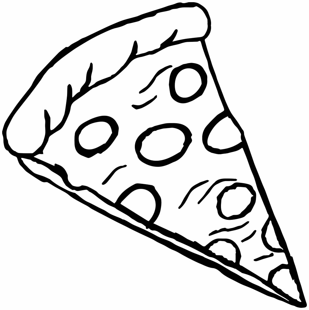 Desenho de pizza para colorir