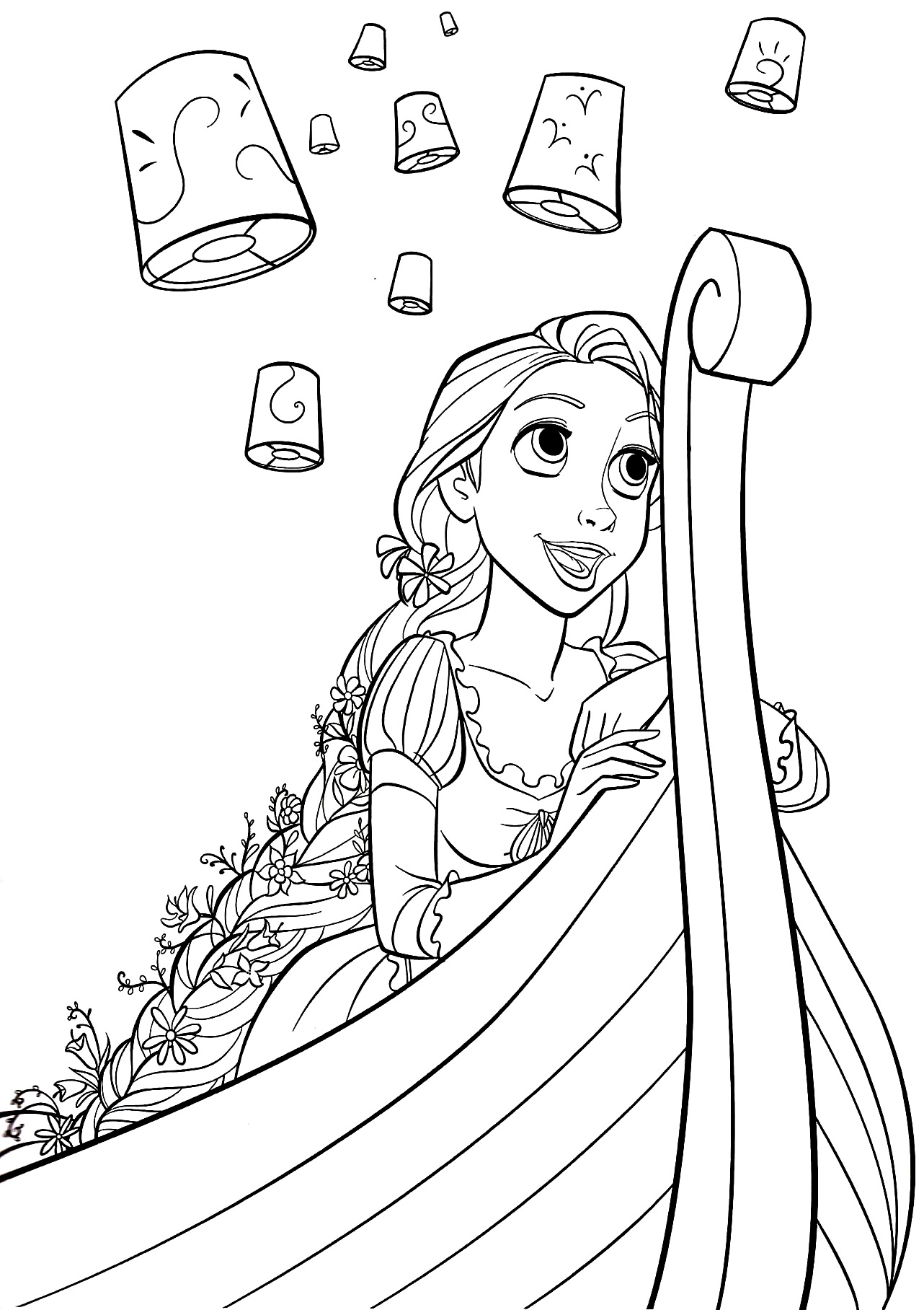 65 Desenhos para colorir kawaii e imprimir  Rapunzel para colorir,  Desenhos para colorir, Doodles bonitos