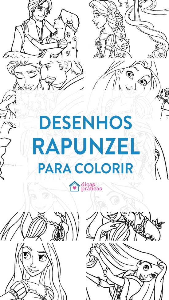 Desenhos de Rapunzel para colorir