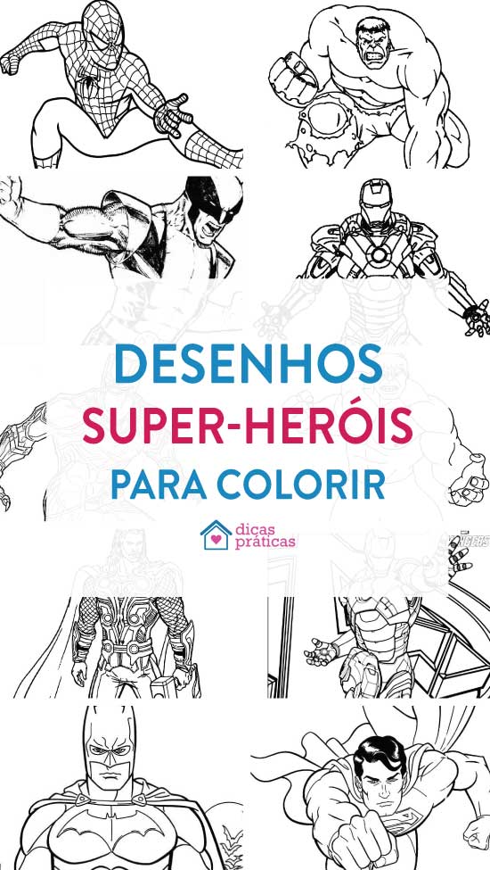 Desenhos de Super-Heróis para colorir